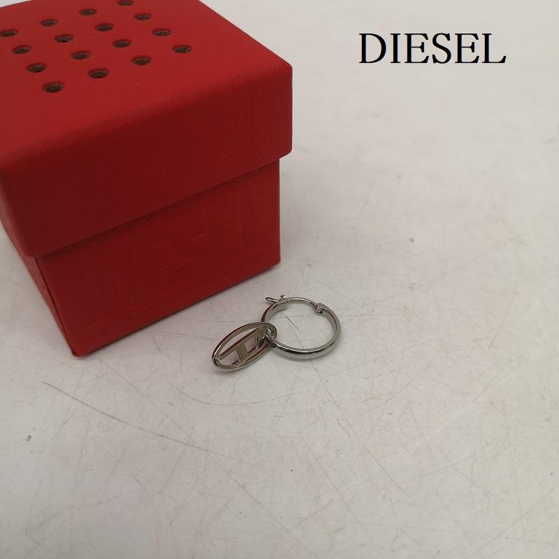 ディーゼル DIESEL アクセサリー ピアス D ロゴ フープ ピアス - 銀 / シルバー / silver color メンズ USED 古着 中古 50160881
