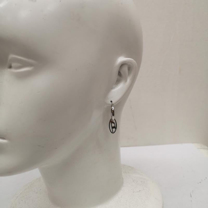 ディーゼル DIESEL アクセサリー ピアス D ロゴ フープ ピアス - 銀 / シルバー / silver color メンズ USED 古着 中古 50160881