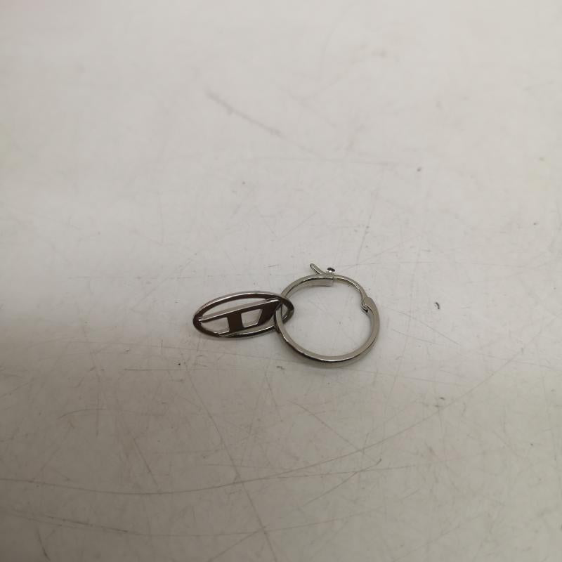 ディーゼル DIESEL アクセサリー ピアス D ロゴ フープ ピアス - 銀 / シルバー / silver color メンズ USED 古着 中古 50160881