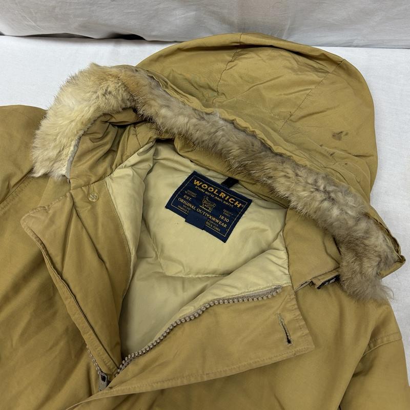 ウールリッチウーレンミルズ Woolrich Woolen Mills ジャケット、上着 ダウンジャケット ARCTIC PARKA アークティック パーカー USA製 70s フーデッド ファー ダウン ジャケット M メンズ USED 古着 中古 50160883