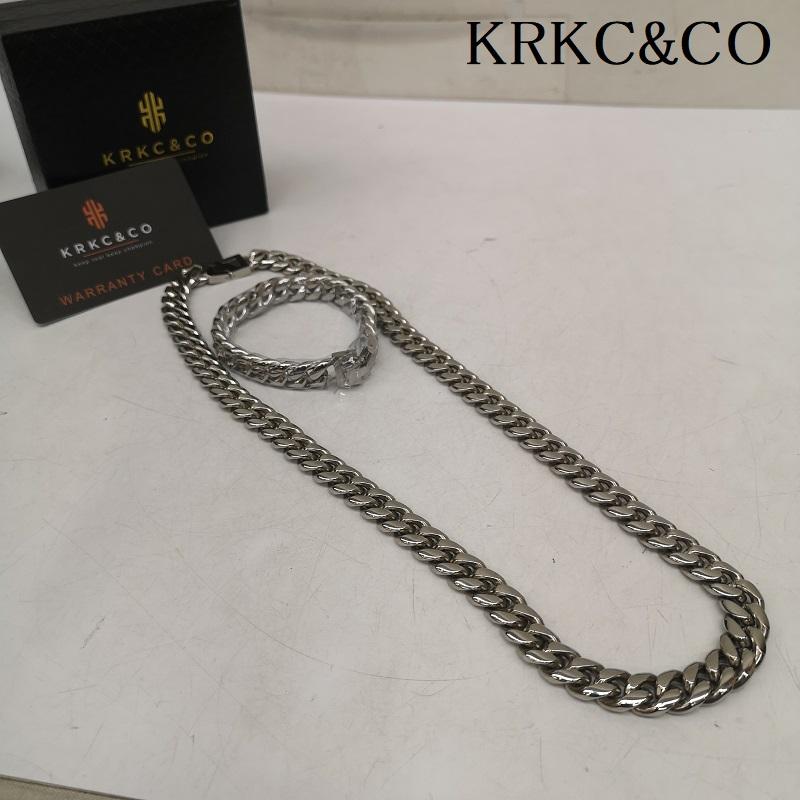 古着 USED アクセサリー ネックレス、ペンダント KRKC&CO ブレスレット ネックレス チェーン 喜平 マイアミキューバン - 銀 / シルバー / silver color メンズ USED 古着 中古 50160887