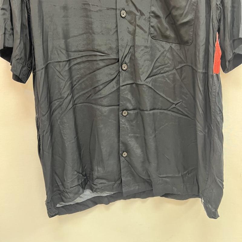 グラニフ graniph シャツ、ブラウス 半袖 石黒亜矢子 ねこかしゃ レーヨン シャツ 開襟 L 黒 / ブラック / black メンズ USED 古着 中古 50160911