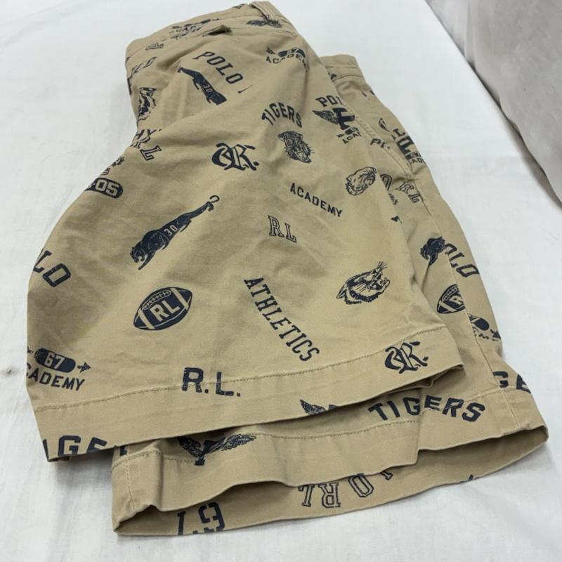 ポロラルフローレン POLO RALPH LAUREN パンツ ショートパンツ ストレッチ コットン ツイル ポロチノ 総柄 ハーフパンツ タイガー ウィング ラグビー カレッジ 34 メンズ USED 古着 中古 50160914