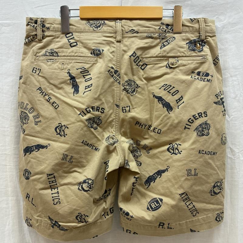 ポロラルフローレン POLO RALPH LAUREN パンツ ショートパンツ ストレッチ コットン ツイル ポロチノ 総柄 ハーフパンツ タイガー ウィング ラグビー カレッジ 34 メンズ USED 古着 中古 50160914