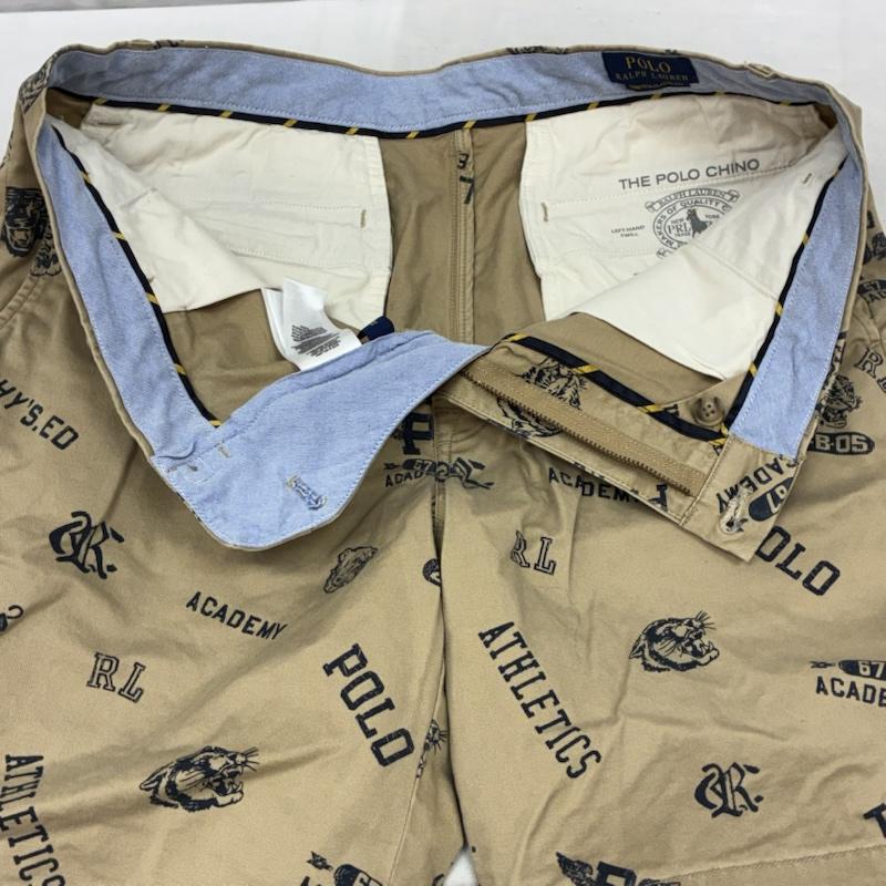 ポロラルフローレン POLO RALPH LAUREN パンツ ショートパンツ ストレッチ コットン ツイル ポロチノ 総柄 ハーフパンツ タイガー ウィング ラグビー カレッジ 34 メンズ USED 古着 中古 50160914