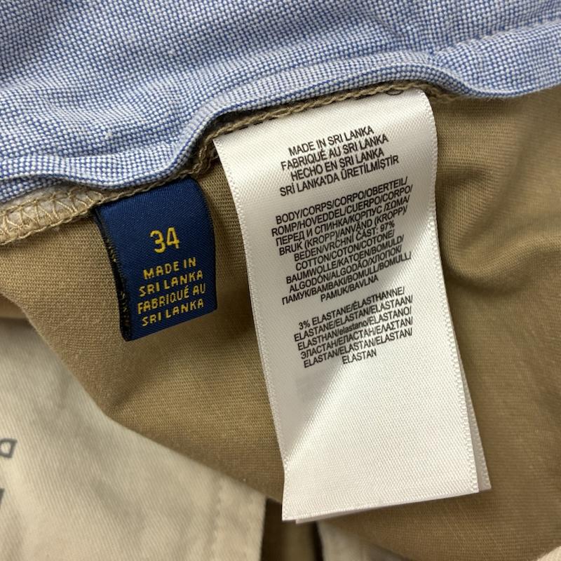 ポロラルフローレン POLO RALPH LAUREN パンツ ショートパンツ ストレッチ コットン ツイル ポロチノ 総柄 ハーフパンツ タイガー ウィング ラグビー カレッジ 34 メンズ USED 古着 中古 50160914