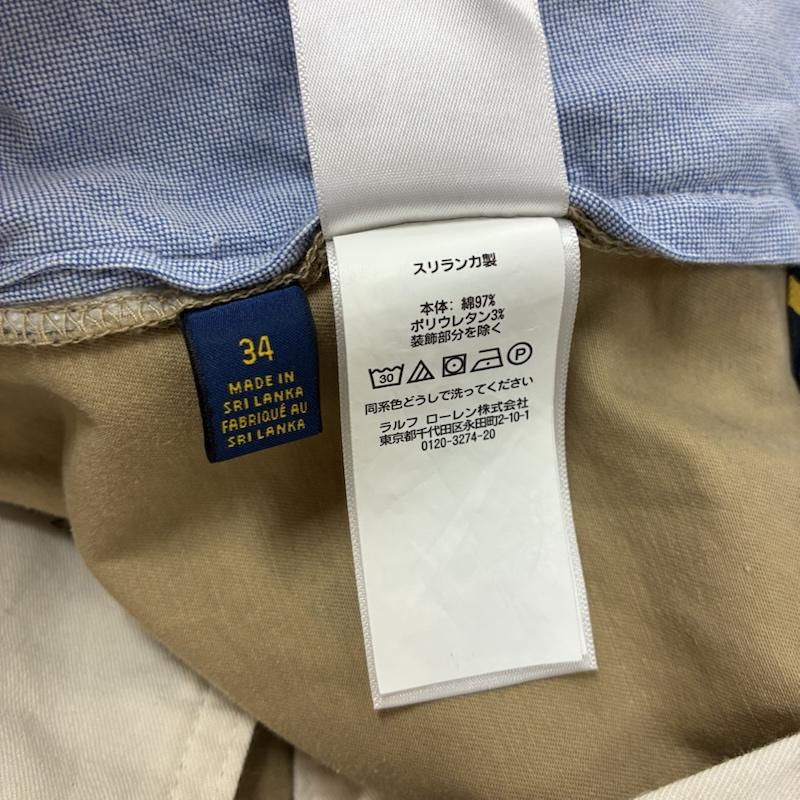 ポロラルフローレン POLO RALPH LAUREN パンツ ショートパンツ ストレッチ コットン ツイル ポロチノ 総柄 ハーフパンツ タイガー ウィング ラグビー カレッジ 34 メンズ USED 古着 中古 50160914