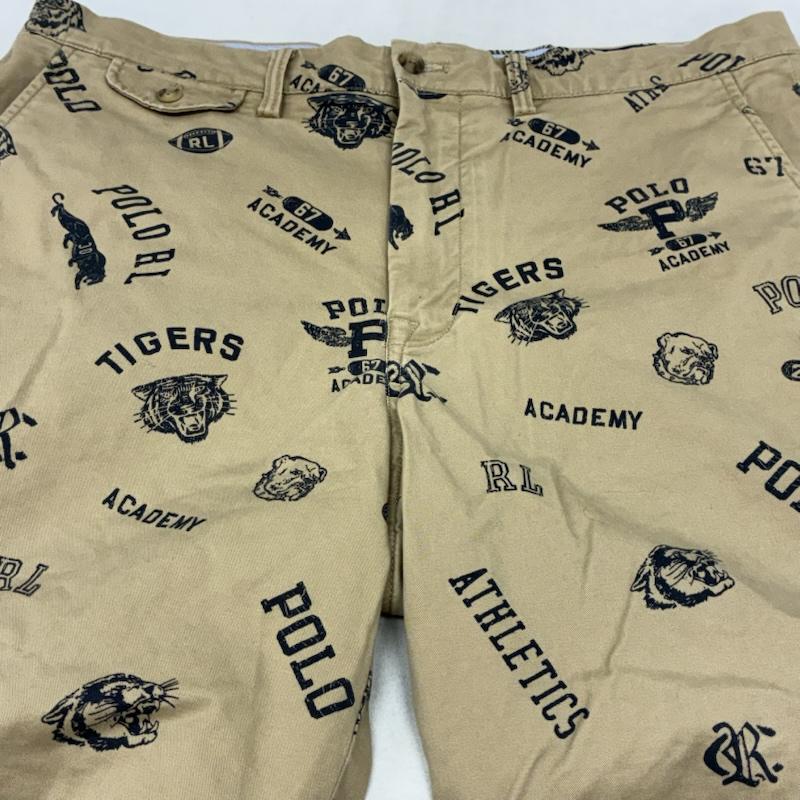 ポロラルフローレン POLO RALPH LAUREN パンツ ショートパンツ ストレッチ コットン ツイル ポロチノ 総柄 ハーフパンツ タイガー ウィング ラグビー カレッジ 34 メンズ USED 古着 中古 50160914
