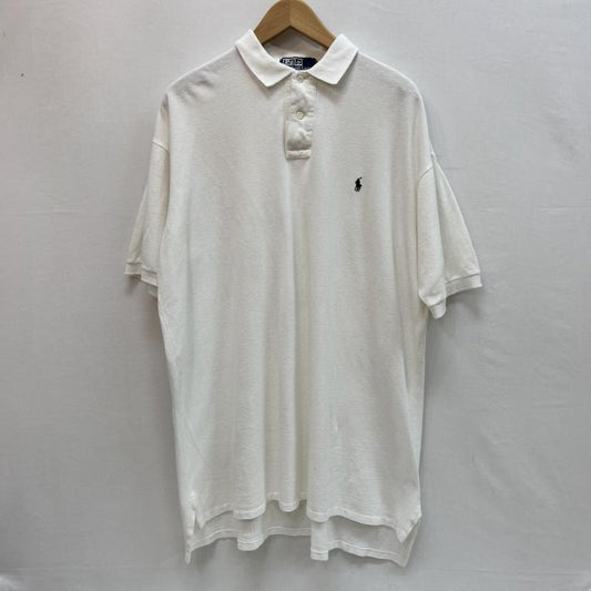 ポロバイラルフローレン Polo by RALPH LAUREN ポロシャツ 半袖 90s USA製 ポニー刺繍 ポロシャツ ビンテージ L 白 / ホワイト / white メンズ USED 古着 中古 50160915