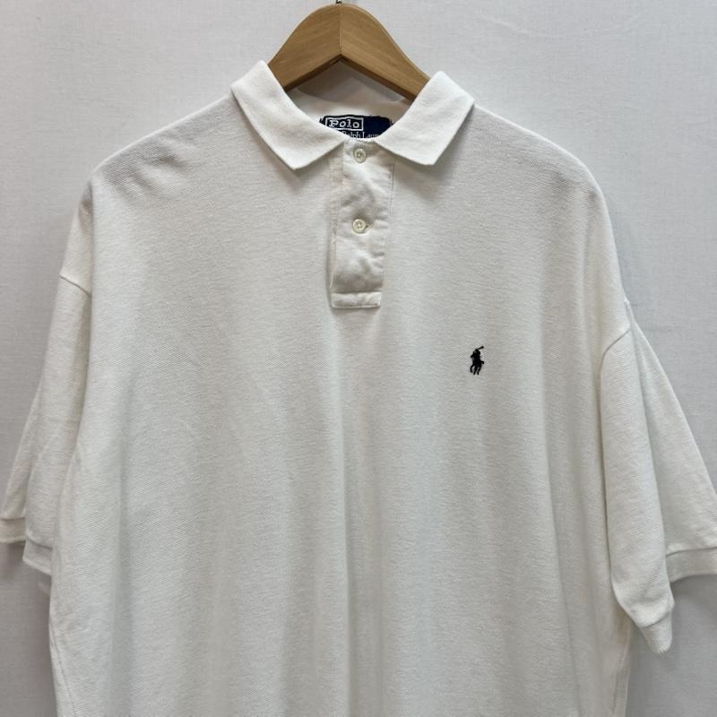 ポロバイラルフローレン Polo by RALPH LAUREN ポロシャツ 半袖 90s USA製 ポニー刺繍 ポロシャツ ビンテージ L 白 / ホワイト / white メンズ USED 古着 中古 50160915