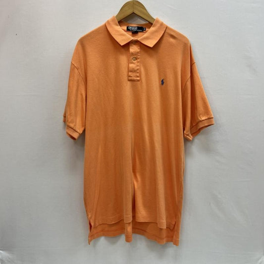 ポロバイラルフローレン Polo by RALPH LAUREN ポロシャツ 半袖 90s USA製 ポニー刺繍 ポロシャツ ビンテージ XL 橙 / オレンジ / orange メンズ USED 古着 中古 50160916