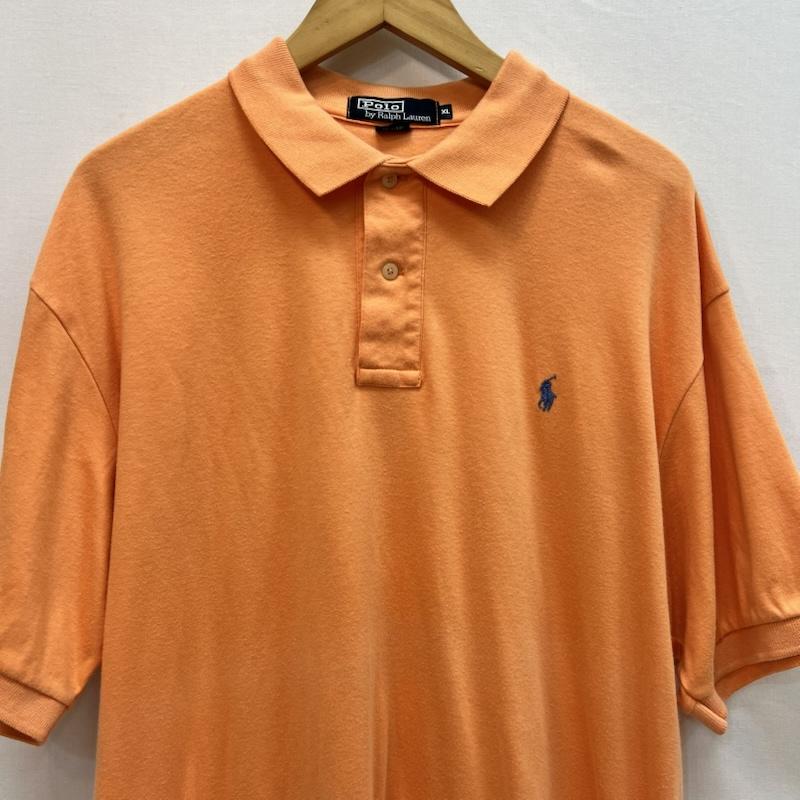 ポロバイラルフローレン Polo by RALPH LAUREN ポロシャツ 半袖 90s USA製 ポニー刺繍 ポロシャツ ビンテージ XL 橙 / オレンジ / orange メンズ USED 古着 中古 50160916