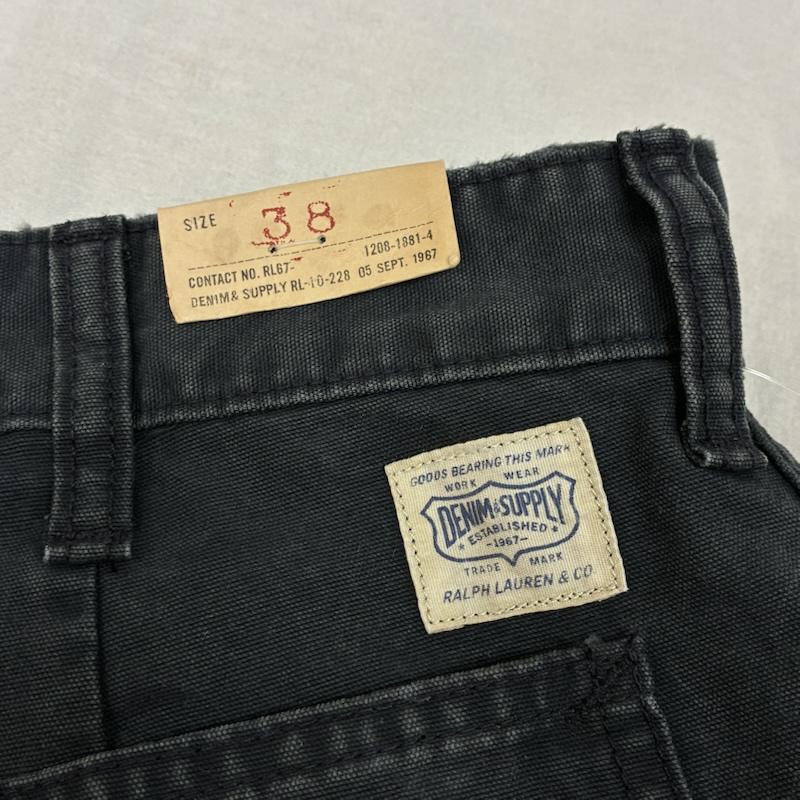 ラルフローレン RALPHLAUREN パンツ ショートパンツ DENIM&SUPPLY ダブルニー ダック キャンバス コットン ワーク ショーツ ハーフパンツ ダメージ加工 38インチ メンズ USED 古着 中古 50160918