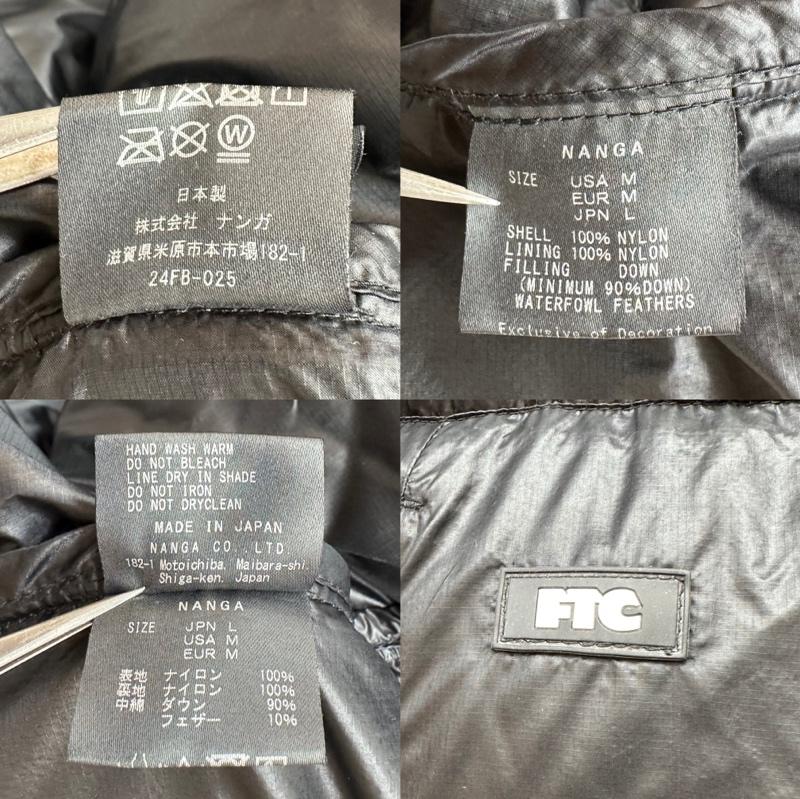 ナンガ NANGA ジャケット、上着 ダウンジャケット FTC MOUNTAIN LODGE DOWN JACKET ダウン ジャケット 24FB-025 L 黒 / ブラック / black メンズ USED 古着 中古 50160921
