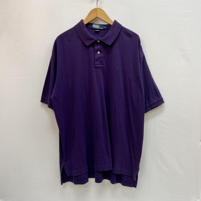 ポロバイラルフローレン Polo by RALPH LAUREN ポロシャツ 半袖 90s USA製 ポニー刺繍 ポロシャツ ビンテージ XL 紫 / パープル / purple メンズ USED 古着 中古 50160922
