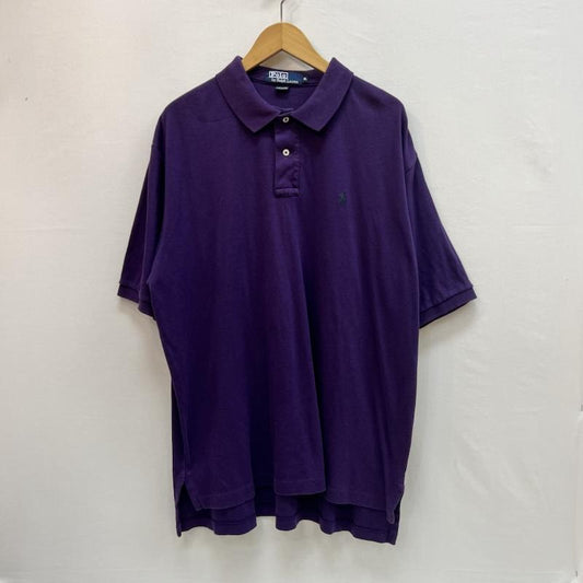 ポロバイラルフローレン Polo by RALPH LAUREN ポロシャツ 半袖 90s USA製 ポニー刺繍 ポロシャツ ビンテージ XL 紫 / パープル / purple メンズ USED 古着 中古 50160922