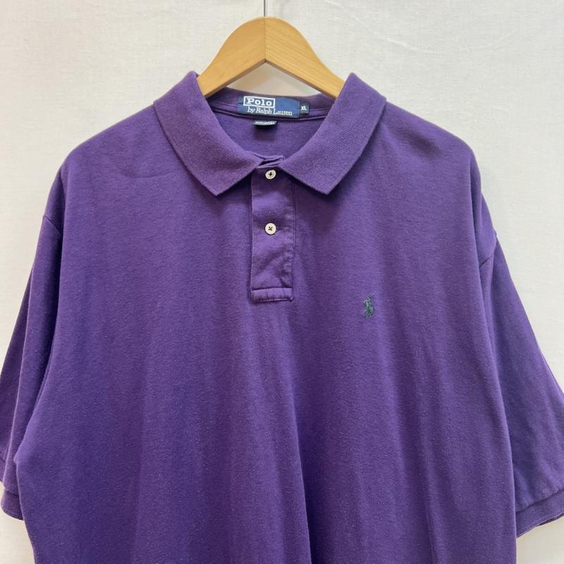ポロバイラルフローレン Polo by RALPH LAUREN ポロシャツ 半袖 90s USA製 ポニー刺繍 ポロシャツ ビンテージ XL 紫 / パープル / purple メンズ USED 古着 中古 50160922