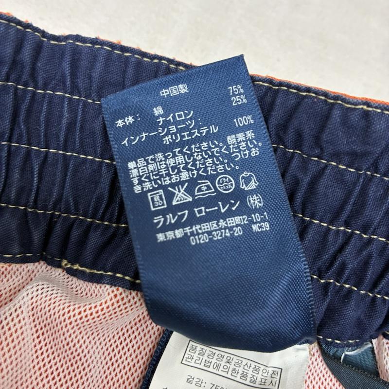 ポロバイラルフローレン Polo by RALPH LAUREN パンツ ショートパンツ ビッグ ポニー ナンバリング 刺繍 コットン ナイロン ショーツ ハーフパンツ XL メンズ USED 古着 中古 50160929
