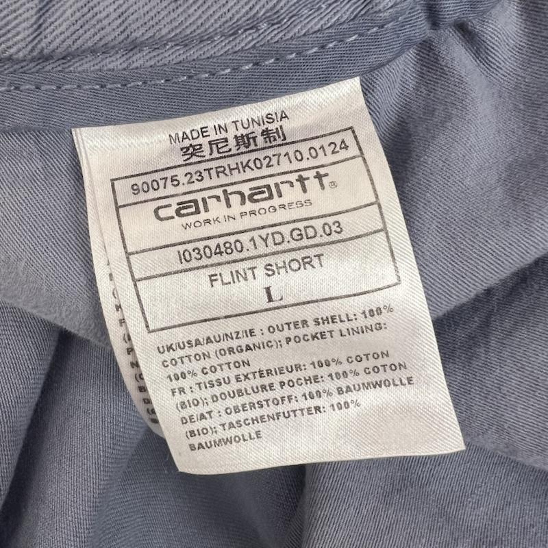 カーハート ダブリューアイピー Carhartt WIP パンツ ショートパンツ FLINT SHORT オーガニックコットン ガーメントダイ加工 ショートパンツ L 青 / ブルー / blue メンズ USED 古着 中古 50160934