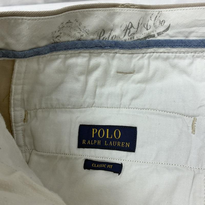 ポロラルフローレン POLO RALPH LAUREN パンツ ショートパンツ コットン ツイル ポロチノ アンカー エンブロイダリー 刺繍 総柄 ハーフパンツ 36インチ メンズ USED 古着 中古 50160937