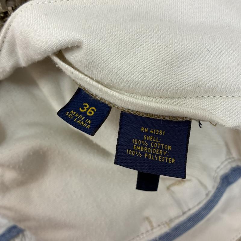 ポロラルフローレン POLO RALPH LAUREN パンツ ショートパンツ コットン ツイル ポロチノ アンカー エンブロイダリー 刺繍 総柄 ハーフパンツ 36インチ メンズ USED 古着 中古 50160937