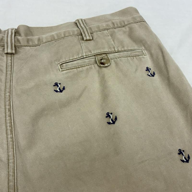 ポロラルフローレン POLO RALPH LAUREN パンツ ショートパンツ コットン ツイル ポロチノ アンカー エンブロイダリー 刺繍 総柄 ハーフパンツ 36インチ メンズ USED 古着 中古 50160937
