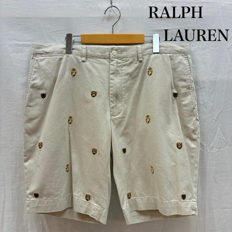 ポロバイラルフローレン Polo by RALPH LAUREN パンツ ショートパンツ エンブロイダリー 刺繍 総柄 コットン チノ ショーツ ハーフパンツ 40インチ メンズ USED 古着 中古 50160938