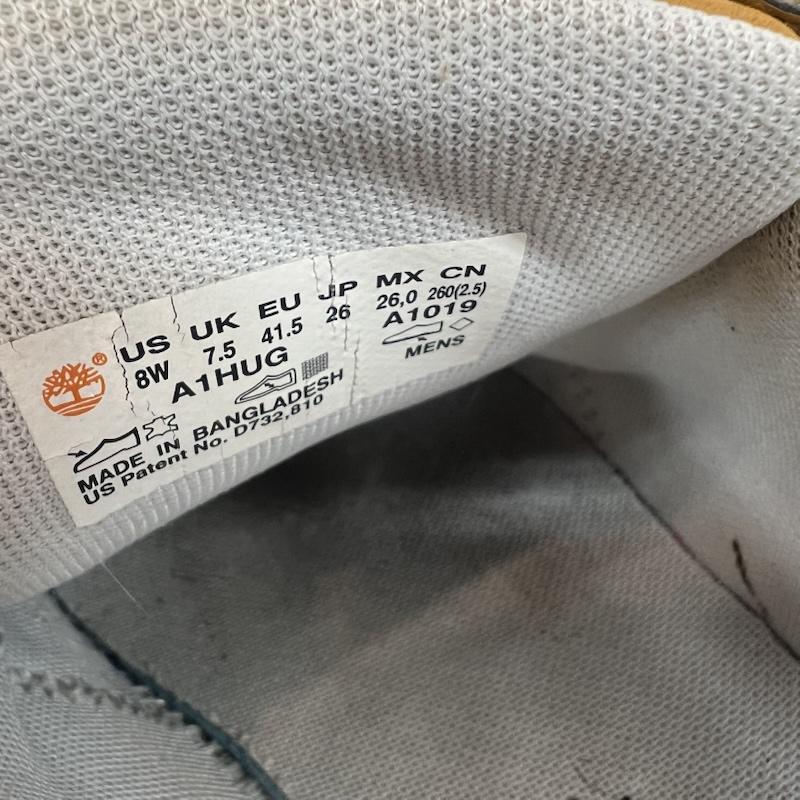 ティンバーランド Timberland スニーカー スニーカー A1HUG ローカット レザースニーカー 26.0cm キャメル / キャメル / メンズ USED 古着 中古 50160946