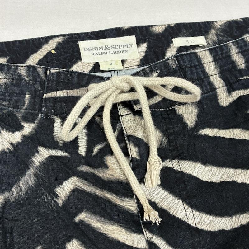 ラルフローレン RALPHLAUREN パンツ ショートパンツ DENIM&SUPPLY ゼブラ柄 コットン ハーフパンツ 40インチ メンズ USED 古着 中古 50160950