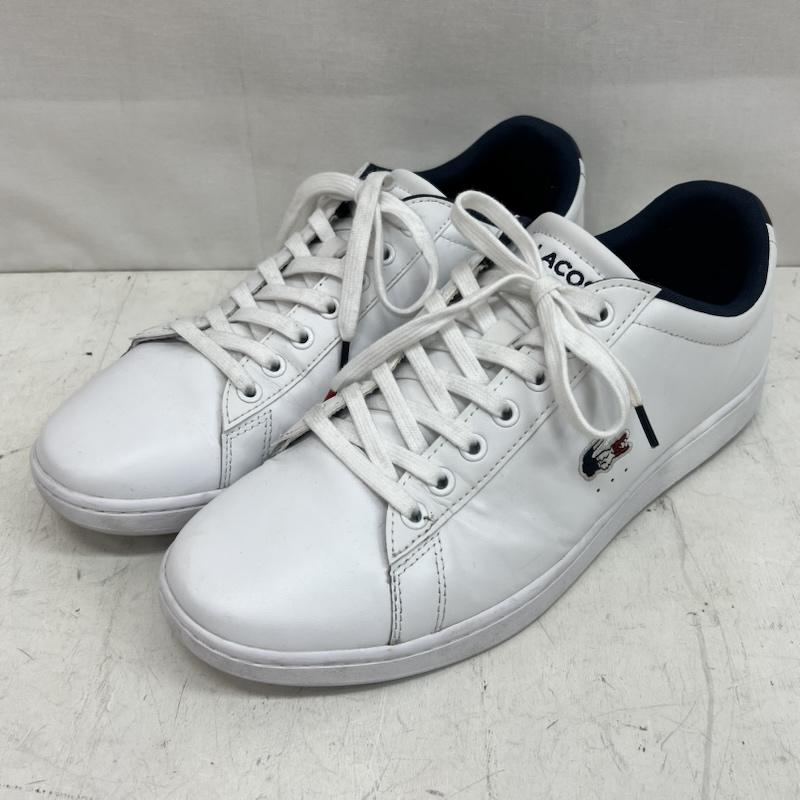 ラコステ LACOSTE スニーカー スニーカー CARNABY EVO TRI 1 レザースニーカー UK：9.5 白 / ホワイト / white メンズ USED 古着 中古 50160952