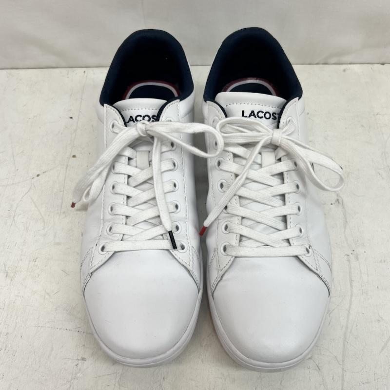 ラコステ LACOSTE スニーカー スニーカー CARNABY EVO TRI 1 レザースニーカー UK：9.5 白 / ホワイト / white メンズ USED 古着 中古 50160952