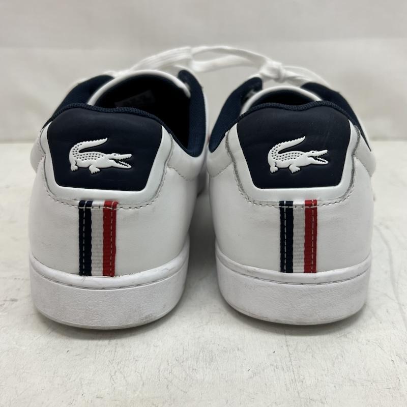ラコステ LACOSTE スニーカー スニーカー CARNABY EVO TRI 1 レザースニーカー UK：9.5 白 / ホワイト / white メンズ USED 古着 中古 50160952