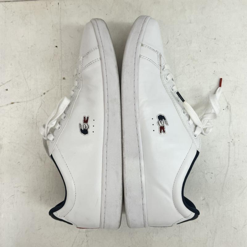ラコステ LACOSTE スニーカー スニーカー CARNABY EVO TRI 1 レザースニーカー UK：9.5 白 / ホワイト / white メンズ USED 古着 中古 50160952