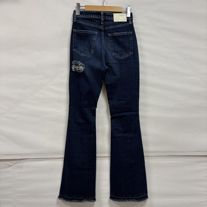 ジェイダ GYDA パンツ デニム、ジーンズ H/W BACKRIPPED SHAPELY LINE ハイウエスト ダメージ フレア デニム パンツ 072242431601 M ダメージ加工 インディゴ / インディゴ / Indigo レディース USED 古着 中古 50160958