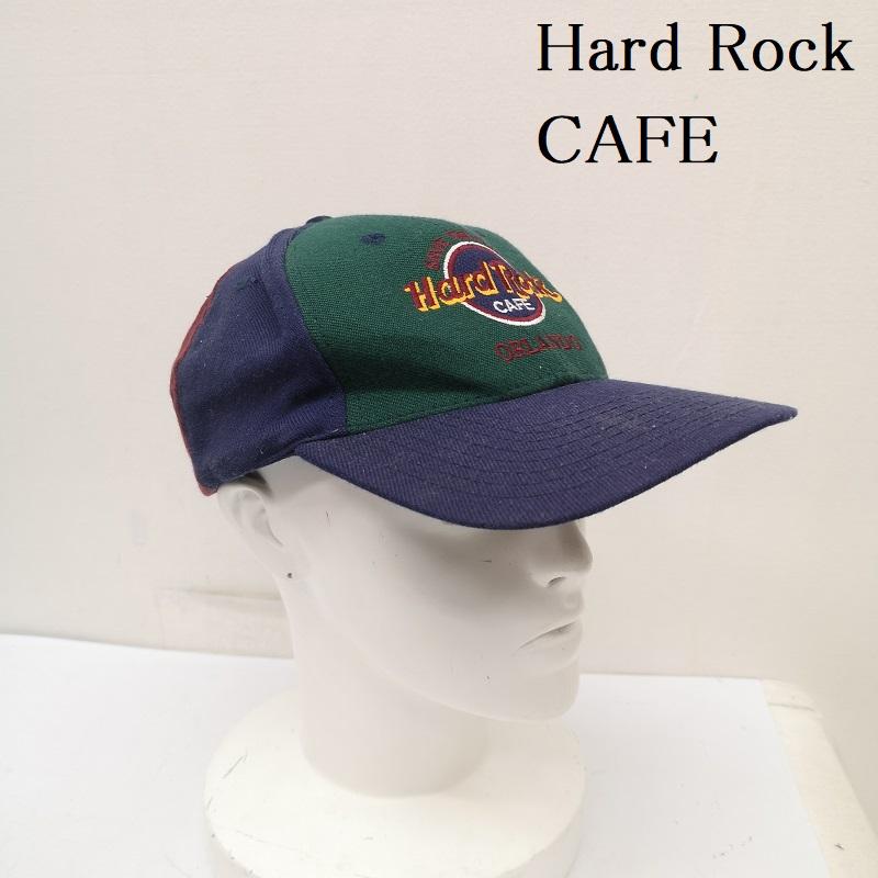 古着 USED 帽子 キャップ 90s Hard Rock CAFE ハードロックカフェ マルチカラー ロゴ刺繍 キャップ - メンズ USED 古着 中古 50160960