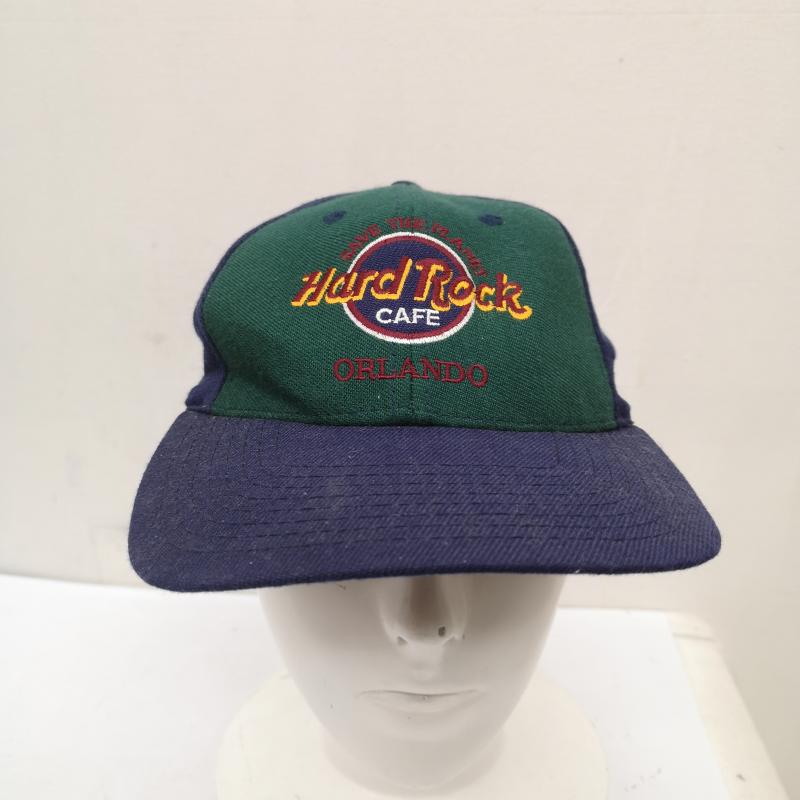 古着 USED 帽子 キャップ 90s Hard Rock CAFE ハードロックカフェ マルチカラー ロゴ刺繍 キャップ - メンズ USED 古着 中古 50160960