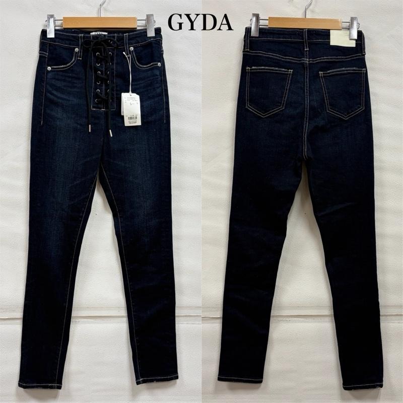 ジェイダ GYDA パンツ デニム、ジーンズ フロントレースアップ H/W ハイウエスト スキニー デニム パンツ 072152406301 M 無地 インディゴ / インディゴ / Indigo レディース USED 古着 中古 50160970
