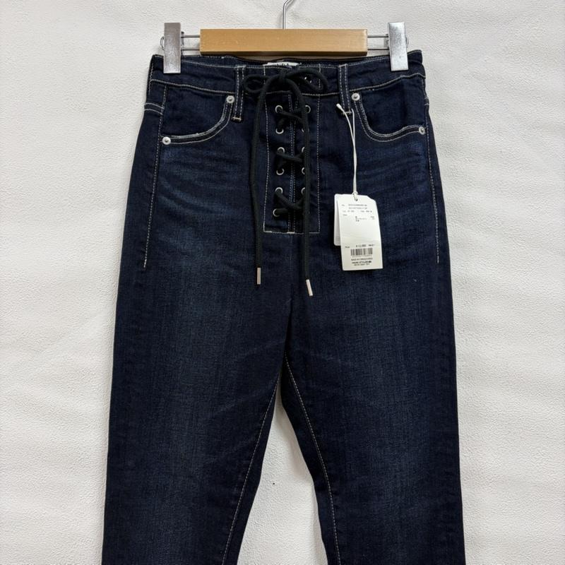 ジェイダ GYDA パンツ デニム、ジーンズ フロントレースアップ H/W ハイウエスト スキニー デニム パンツ 072152406301 M 無地 インディゴ / インディゴ / Indigo レディース USED 古着 中古 50160970