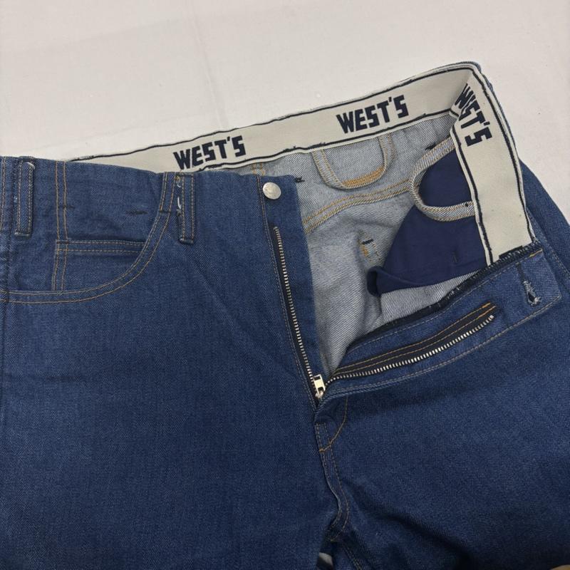 ウエストオーバーオールズ WESTOVERALLS パンツ デニム、ジーンズ WEST S デニム テーパード ジッパーフライ 42 TALON タロンジップ 32インチ 無地 青 / ブルー / blue メンズ USED 古着 中古 50160973