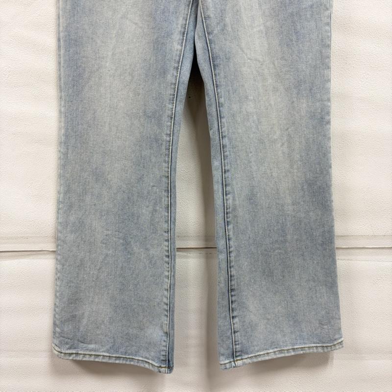 古着 USED パンツ デニム、ジーンズ MASON PRINCE ハイウエスト フレア デニム パンツ ネオ ストリート ジッパーフライ 2 無地 水色 / ライトブルー / レディース USED 古着 中古 50160975