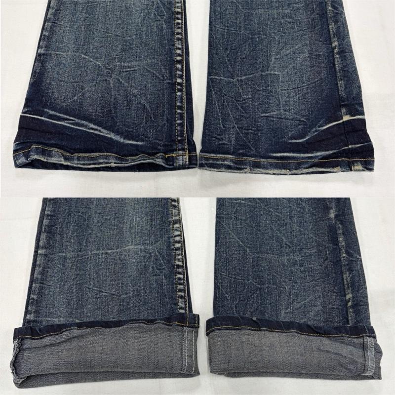 古着 USED パンツ デニム、ジーンズ GRASSHOPPER グラスホッパー ローライズ ブーツカット デニム フレア 刺繍 Y2K ダメージ バラ 26インチ 刺繍 インディゴ / インディゴ / Indigo X マルチカラー / マルチカラー / multicolor レディース USED 古着 中古 50160978