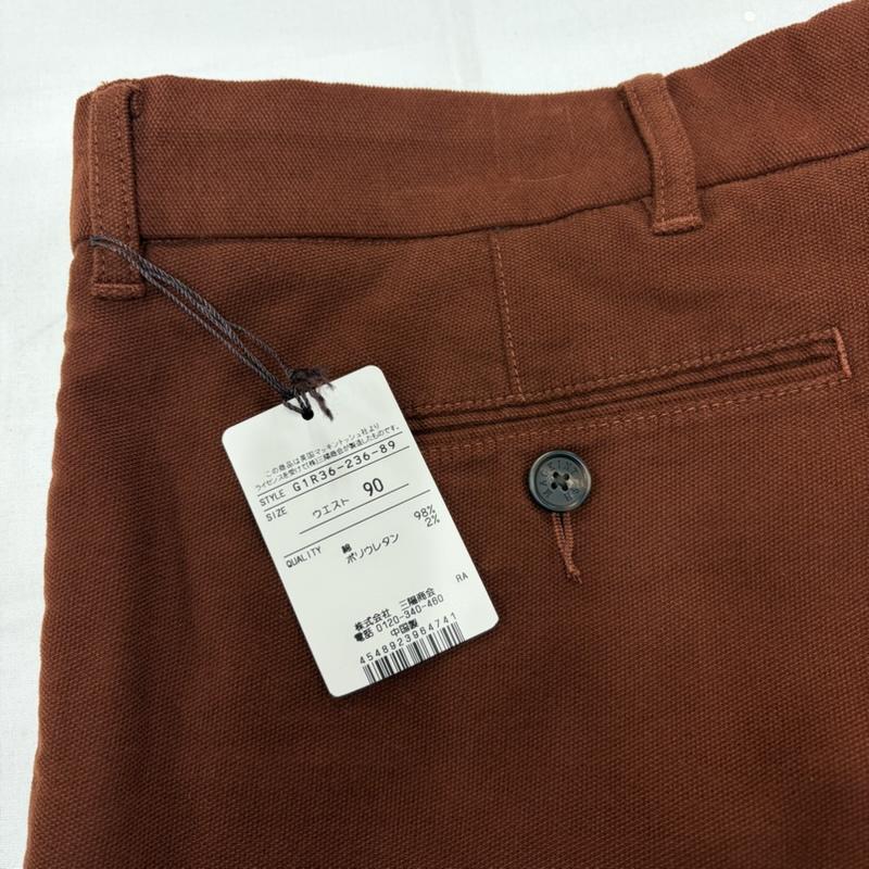 マッキントッシュロンドン MACKINTOSH LONDON パンツ スラックス スラックス カジュアル テーパード パンツ 三陽商会 90cm 無地 茶 / ブラウン / brown メンズ USED 古着 中古 50160981