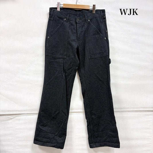 ダヴルジェイケイ wjk パンツ ワークパンツ、ペインターパンツ ペインターパンツ ボタンフライ バギー ワイド L メンズ USED 古着 中古 50160983