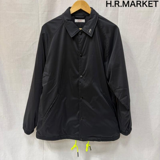 ハリウッドランチマーケット HOLLYWOOD RANCH MARKET ジャケット、上着 ジャンパー、ブルゾン コーチジャケット 裏エコファー ロゴワッペン ドローコード 1 無地 X ロゴ、文字 X ワンポイント 黒 / ブラック / black メンズ USED 古着 中古 50160994
