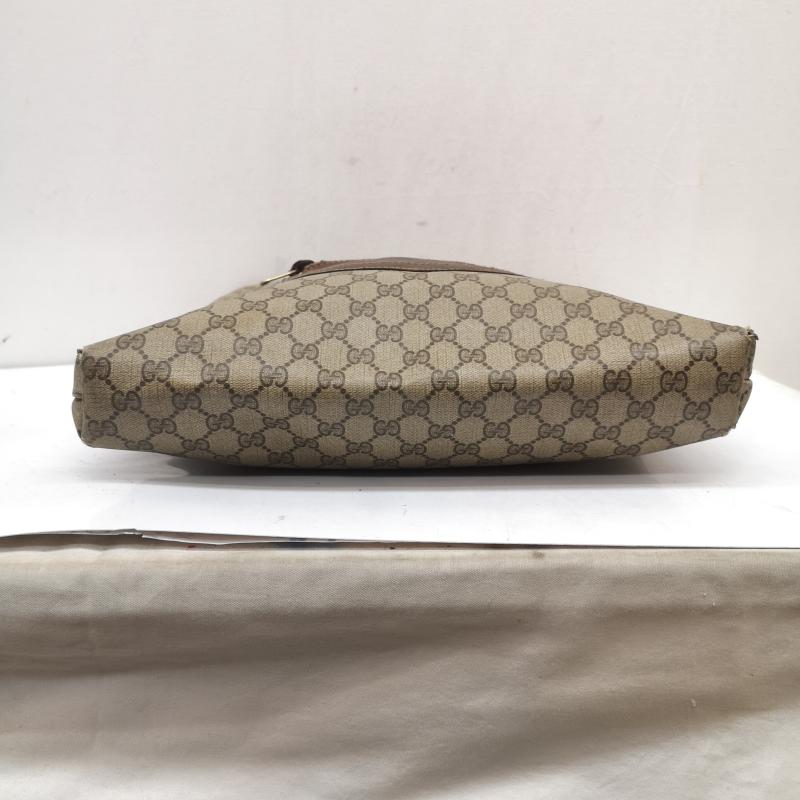 グッチ GUCCI トートバッグ トートバッグ OLD GGスプリーム シェリーライン レザー コーティング キャンバス トートバッグ - 茶 / ブラウン / brown X ベージュ / ベージュ / beige レディース USED 古着 中古 50160995