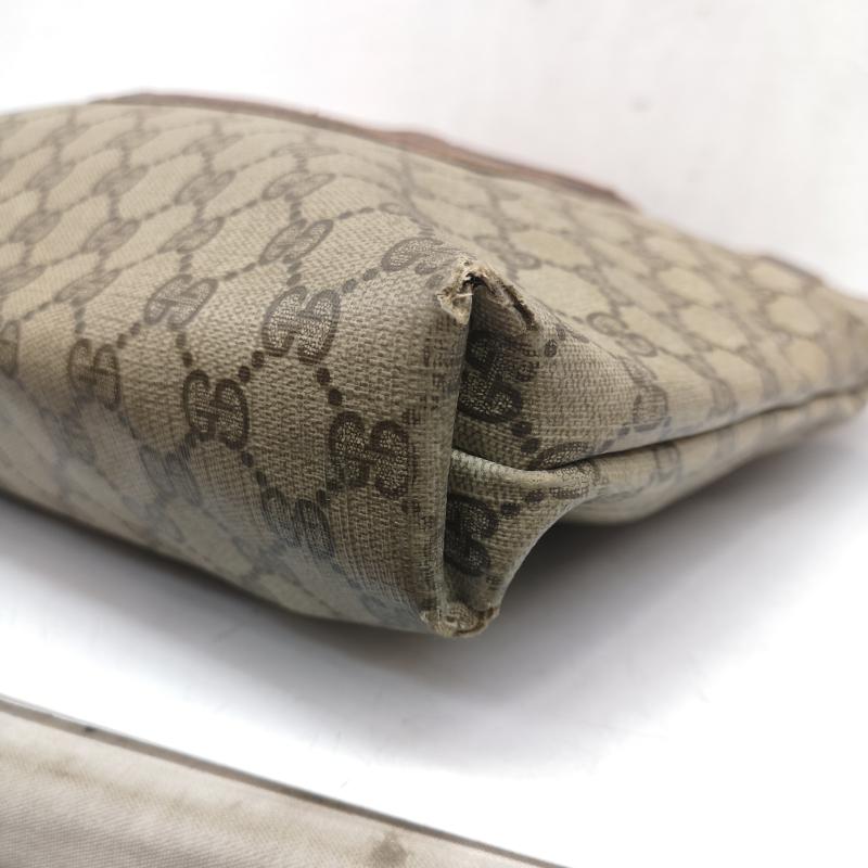 グッチ GUCCI トートバッグ トートバッグ OLD GGスプリーム シェリーライン レザー コーティング キャンバス トートバッグ - 茶 / ブラウン / brown X ベージュ / ベージュ / beige レディース USED 古着 中古 50160995