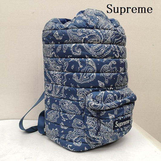 シュプリーム Supreme リュックサック、デイパック リュックサック、デイバッグ 22AW Puffer Backpack リュック バックパック - 青 / ブルー / blue X 白 / ホワイト / white メンズ USED 古着 中古 50160996