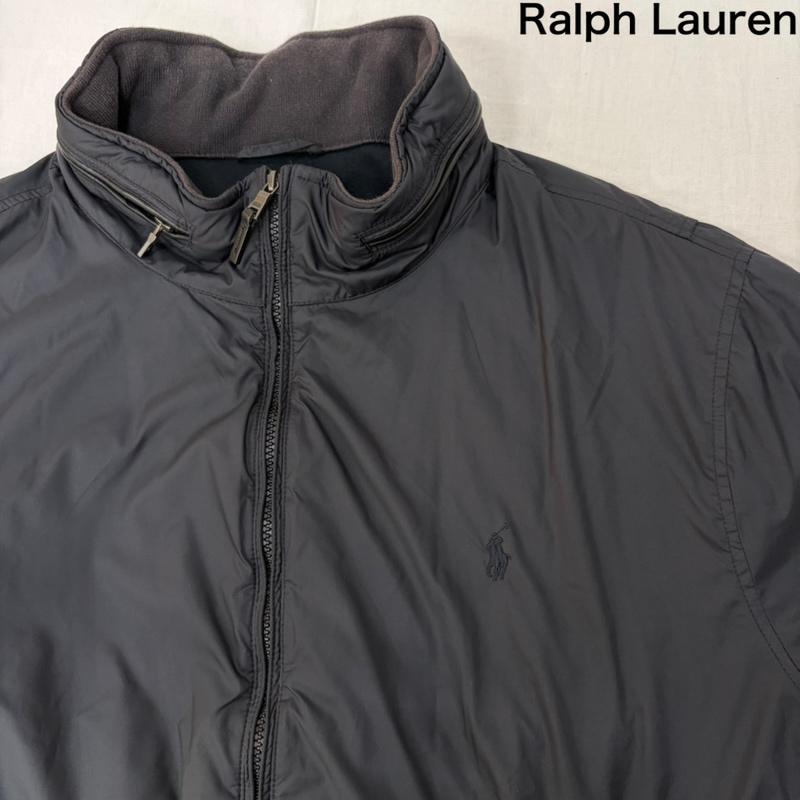 ポロバイラルフローレン Polo by RALPH LAUREN ジャケット、上着 ジャンパー、ブルゾン ナイロンジャケット 胸ポニー刺繍 ブラック サイズ3xb - 無地 X ロゴ、文字 X ワンポイント 黒 / ブラック / black メンズ USED 古着 中古 50160997