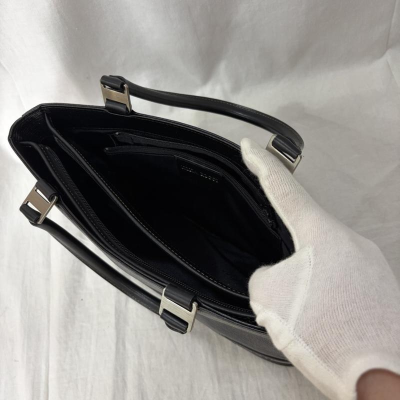 ニナリッチ NINA RICCI ハンドバッグ ハンドバッグ VINTAGE NINA RICCI レザーハンドバッグ ブラック シルバー 型押し - 無地 X ロゴ、文字 黒 / ブラック / black レディース USED 古着 中古 50161006