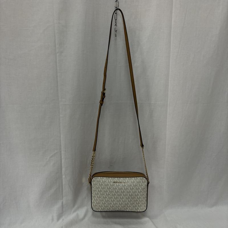 マイケルコース MICHAEL KORS ショルダーバッグ ショルダーバッグ シグネチャー クロスボディバッグ JET SET ITEM 35F8GTTC3B - 無地 X ロゴ、文字 白 / ホワイト / white X 茶 / ブラウン / brown レディース USED 古着 中古 50161007